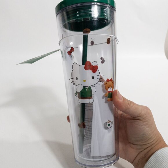 NEW Hello Kitty Starbucks Clear Cold Cup Holiday 2025 - Picture 4 of 8